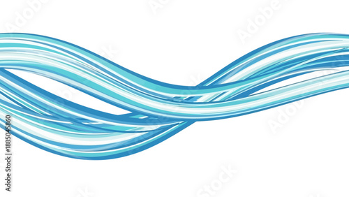 Wallpaper Mural Blue wavy lines flowing in a smooth motion. Torontodigital.ca