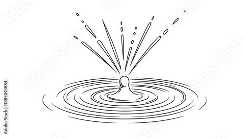 Ripple effect illustration of a stone thrown into water.