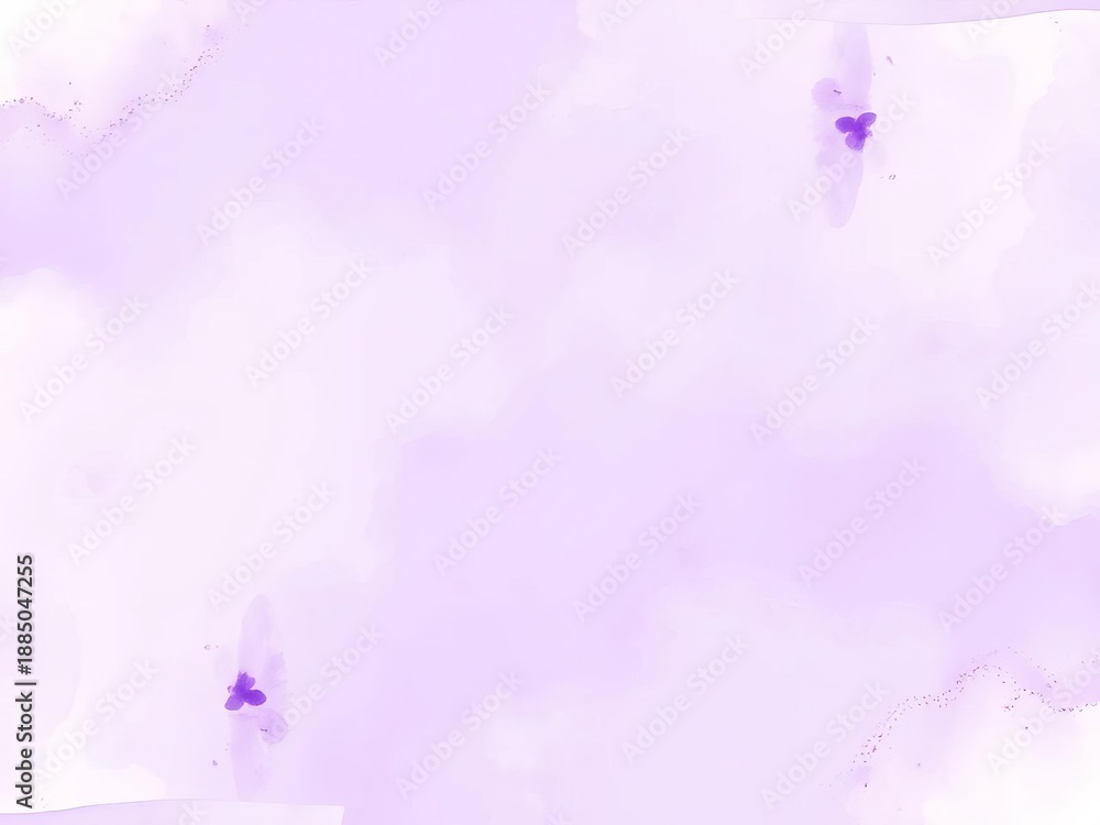 Obraz premium Delicate, translucent layers of lilac and lavender watercolor create a soft, romantic, and artistic atmosphere , dreamy, soft
