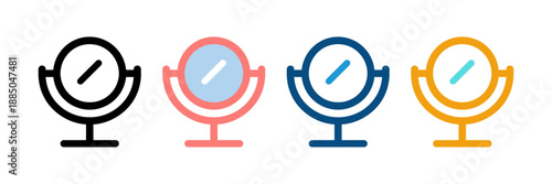 Mirror Icon Symbol for Reflection Beauty and Interior Design