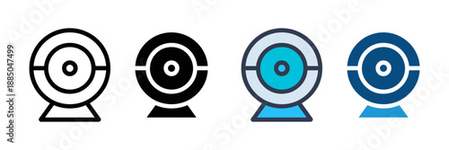 Webcam Camera Icon for Video Conference Streaming and Online Communication