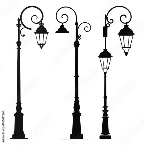 street lamp vector