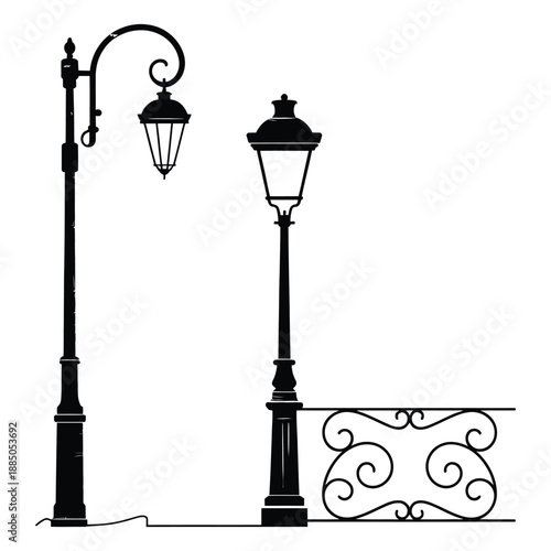 street lamp vector