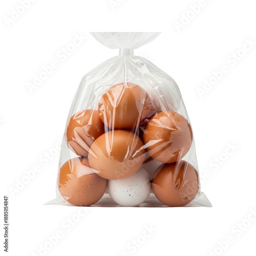 Eggs in plastic bag