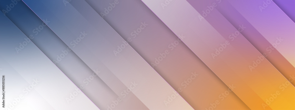 Fototapeta premium Sophisticated design featuring clean diagonal lines and soft color transitions from deep blue to golden orange