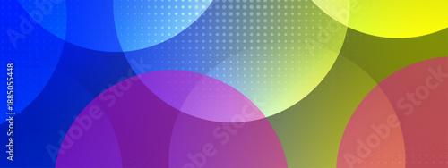 Symmetrical blue and purple geometric spheres with circular accents for mobile application interface design