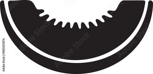 Simplified black and white illustration fruit, perfect for healthy eating concepts, educational materials, or food icons.