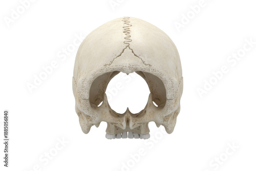 Human Skull Rear View Anatomy - Detailed Bone Structure