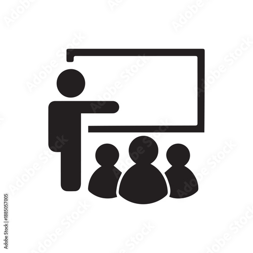 Training icon isolated on white background. Vector illustration.
