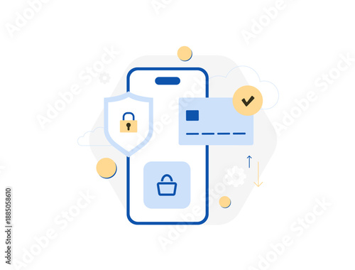 Payment gateway software builds secure API first design with PCI compliance, KYC, AML, AI fraud detection, local payments and growth for fintech teams. Payment gateway isolated vector illustration