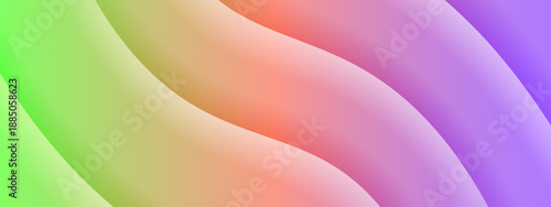 Dynamic wave background with green purple and orange gradients for youthful brand identities