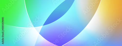 Elegant overlapping circular shapes in tranquil aqua and lime tones for modern branding