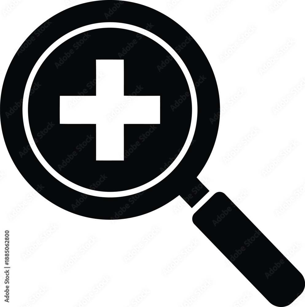 Fototapeta premium Zoom In Magnifying Glass Vector Icon for Search and Interface Design