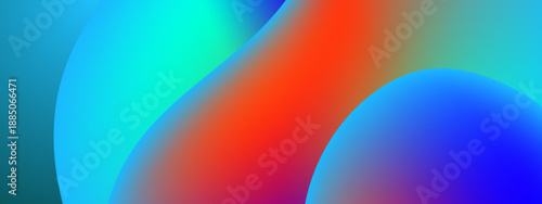 Abstract multicolored gradient with flowing curved shapes suitable for backgrounds, graphic designs, banners, posters, and artistic projects requiring modern aesthetic.