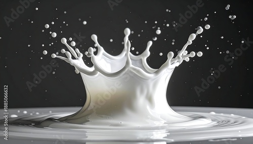 A white liquid splashing upwards