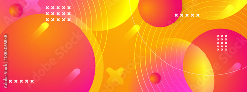 Abstract geometric pattern in vibrant pink, orange, and yellow hues. Perfect for backgrounds, packaging design, textiles, and party decorations.