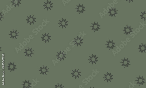 Wallpaper Mural Minimal seamless mandala pattern featuring small geometric floral motifs in muted green tones on an earthy background. This clean and calm repeating design is ideal for eco-friendly branding Torontodigital.ca