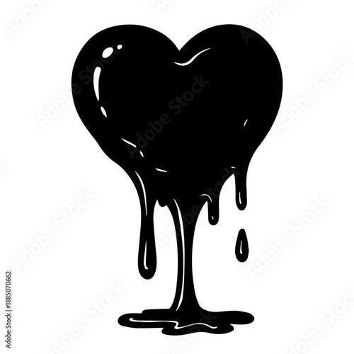 Dripping heart Vector