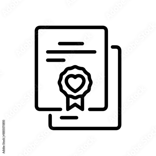 Official document with seal Vector