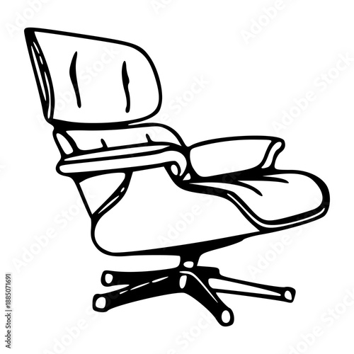 modern lounge chair illustration