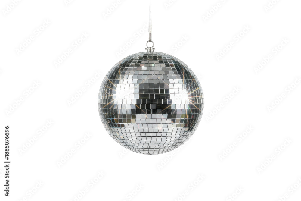 Obraz premium Sparkling Disco Ball Reflecting Light, Party Celebration Decor