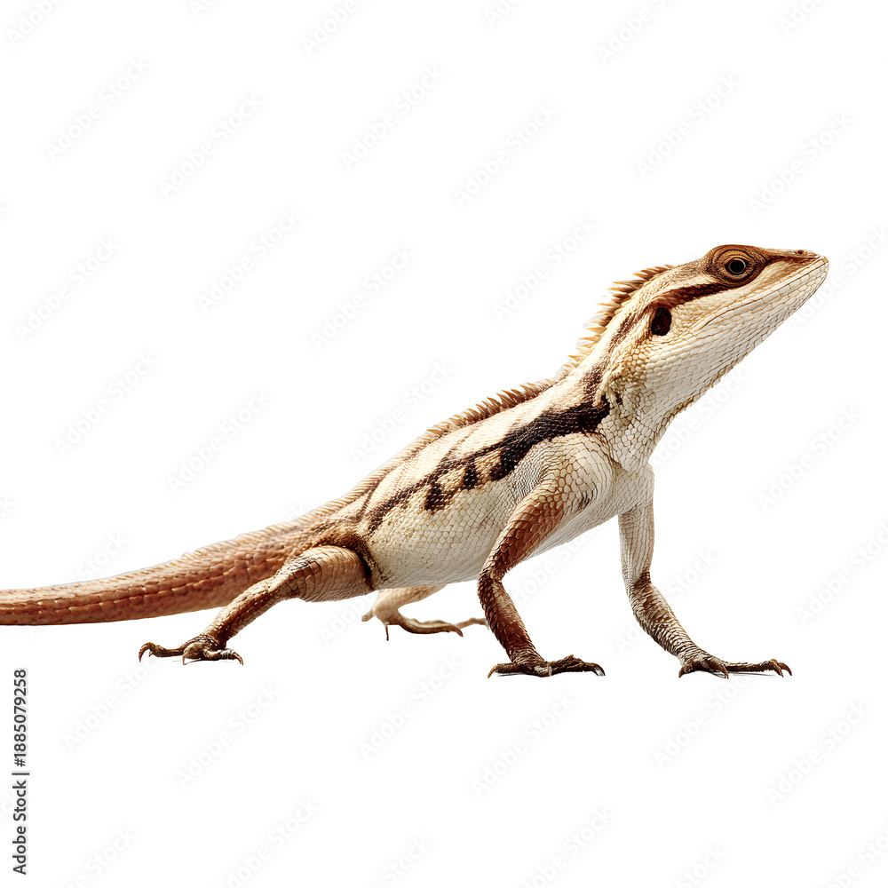 Obraz premium Bearded Dragon Lizard Isolated on White Background
