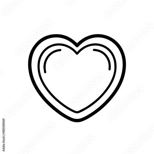 Simple heart outline Vector