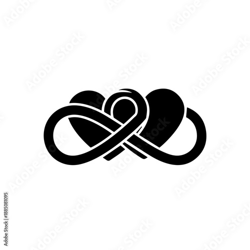 Infinity hearts symbol Vector