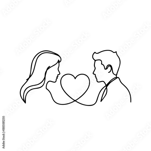 Two birds sharing a heart Vector