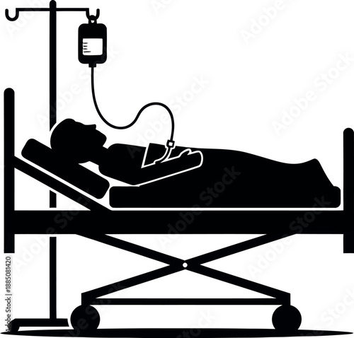 Patient receiving medical treatment