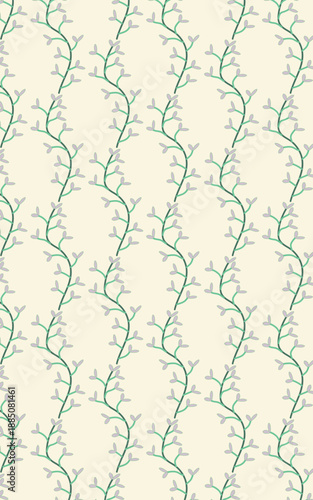 Tree botanical eco theme pattern vertical pastel solid wallpaper background