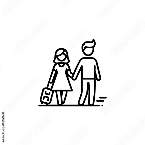 Child playing with ball near adult Vector