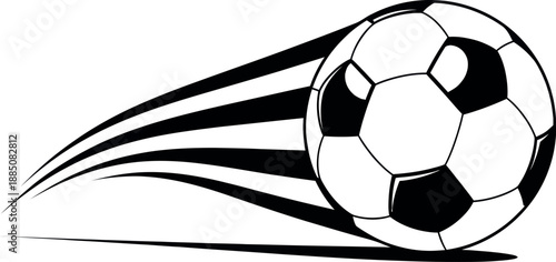 Soccer ball in motion