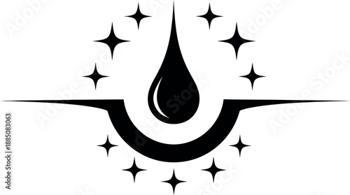 Dew drop surrounded by stars