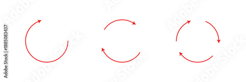 Set of circular arrow icon representing loading, refresh, and reload actions. Round arrow symbol used to indicate refreshing and reloading processes. Refresh icon vector Reload sign symbol Update icon