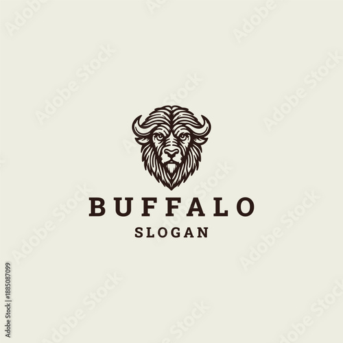Buffalo logo template vector illustration design