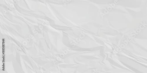 White paper wrinkled texture for background space. Rough white paper. Paper texture, recycled creased paper background.