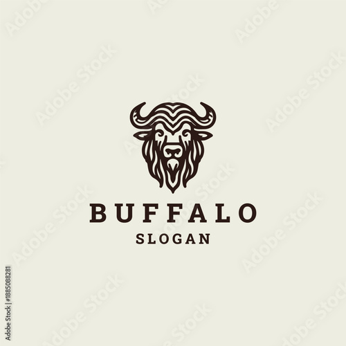 Buffalo logo template vector illustration design