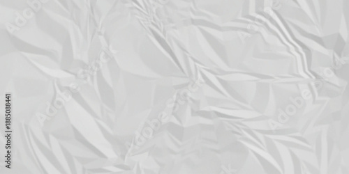 White paper wrinkled texture for background space. Rough white paper. Paper texture, recycled creased paper background.
