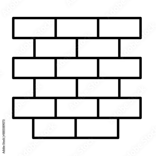 wall icon on white background