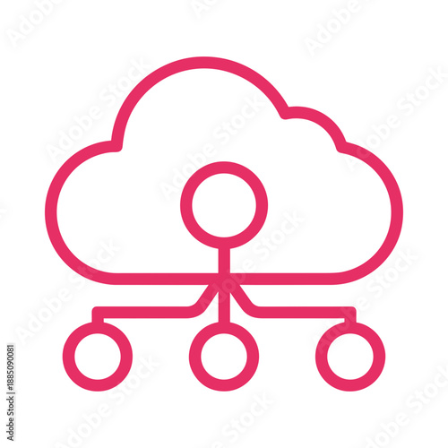 Cloud Computing Network and Connectivity Vector Icon