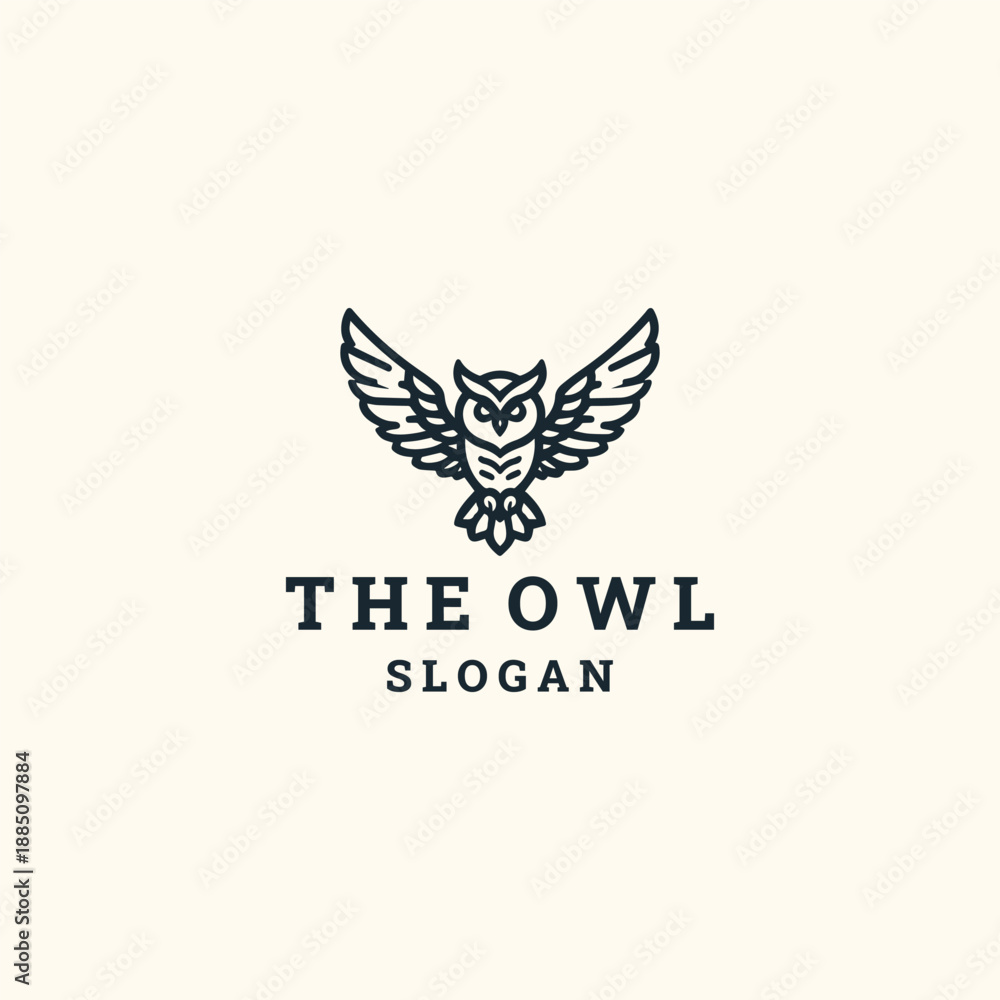 Fototapeta premium Owl logo icon design template vector illustration