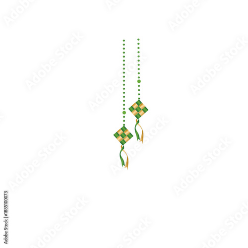 Gold islamic Lantern eid al fitr 