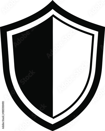 Bipartisan shield, protection symbol for security and defense concept