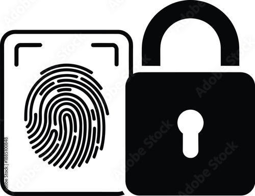 Biometric lock with fingerprint scan for security, access control