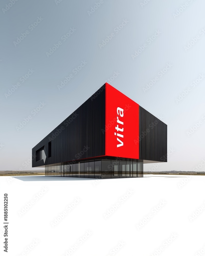 Obraz premium Modern vitra building in open landscape