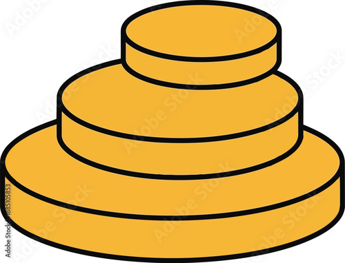 Bright Yellow Stackable Toy for Early Childhood Development