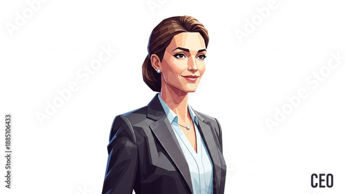 Professional Woman in Business Suit Confident Executive Portrait.