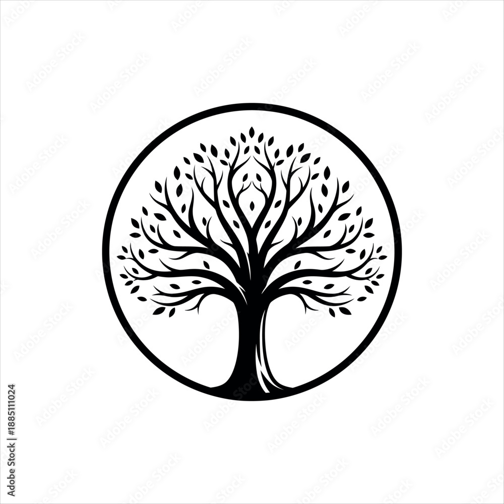 Obraz premium tree silhouette vector