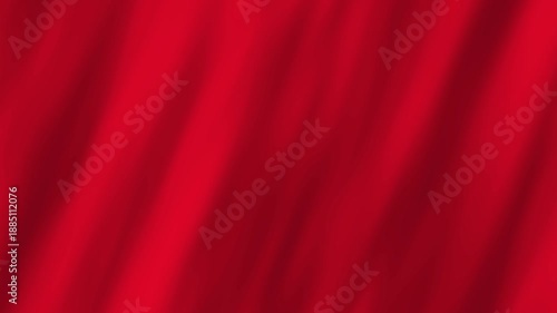 Red Flag Waving on Wind, Realistic 4K Background Animation